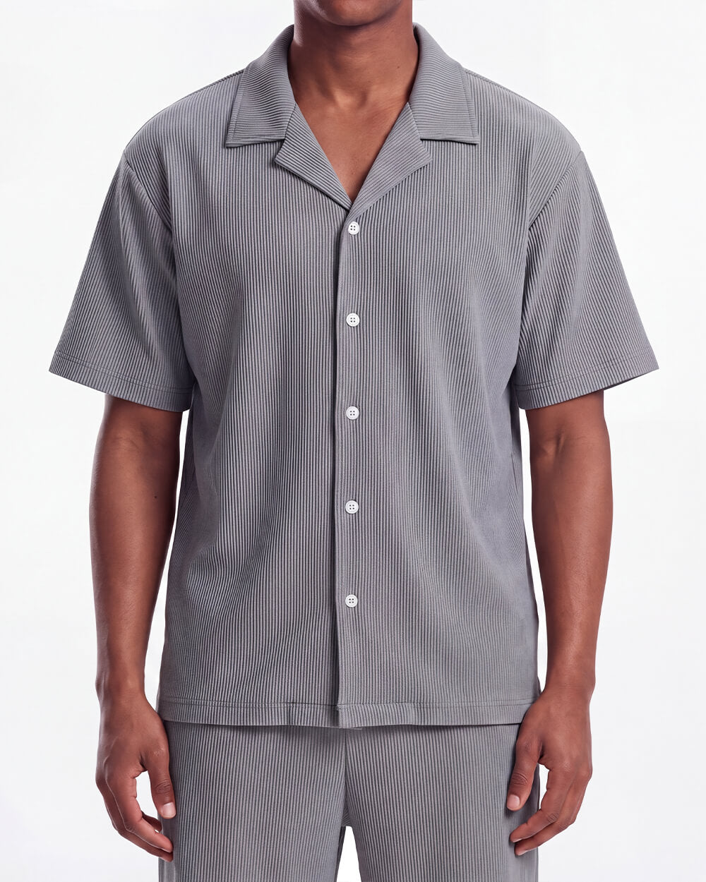 Milan Pleated Shirt - Gray