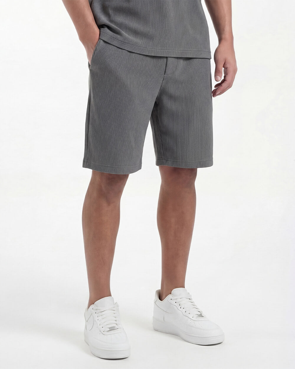 Milan Pleated Short - Gray