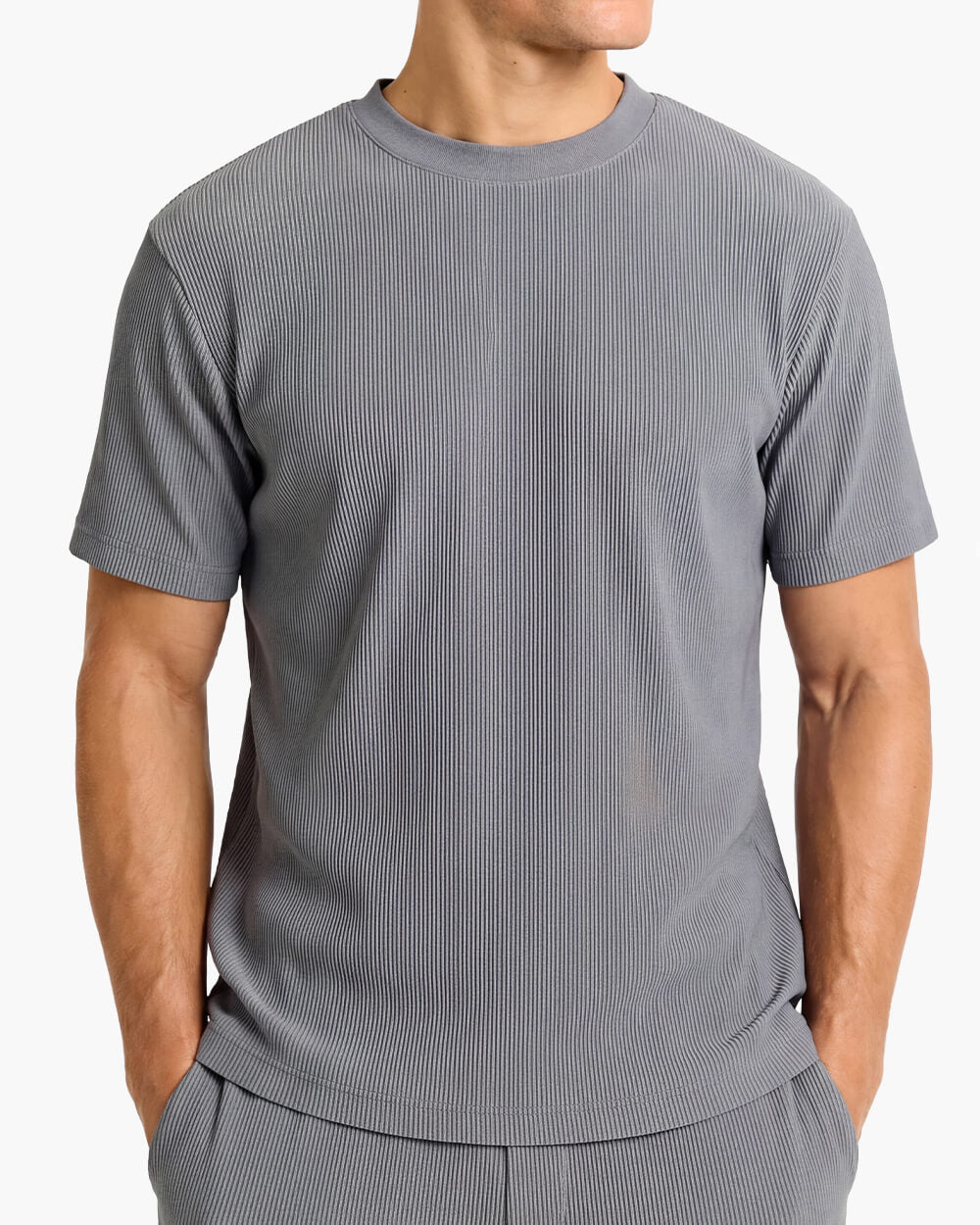 Milan Pleated T-Shirt - Gray