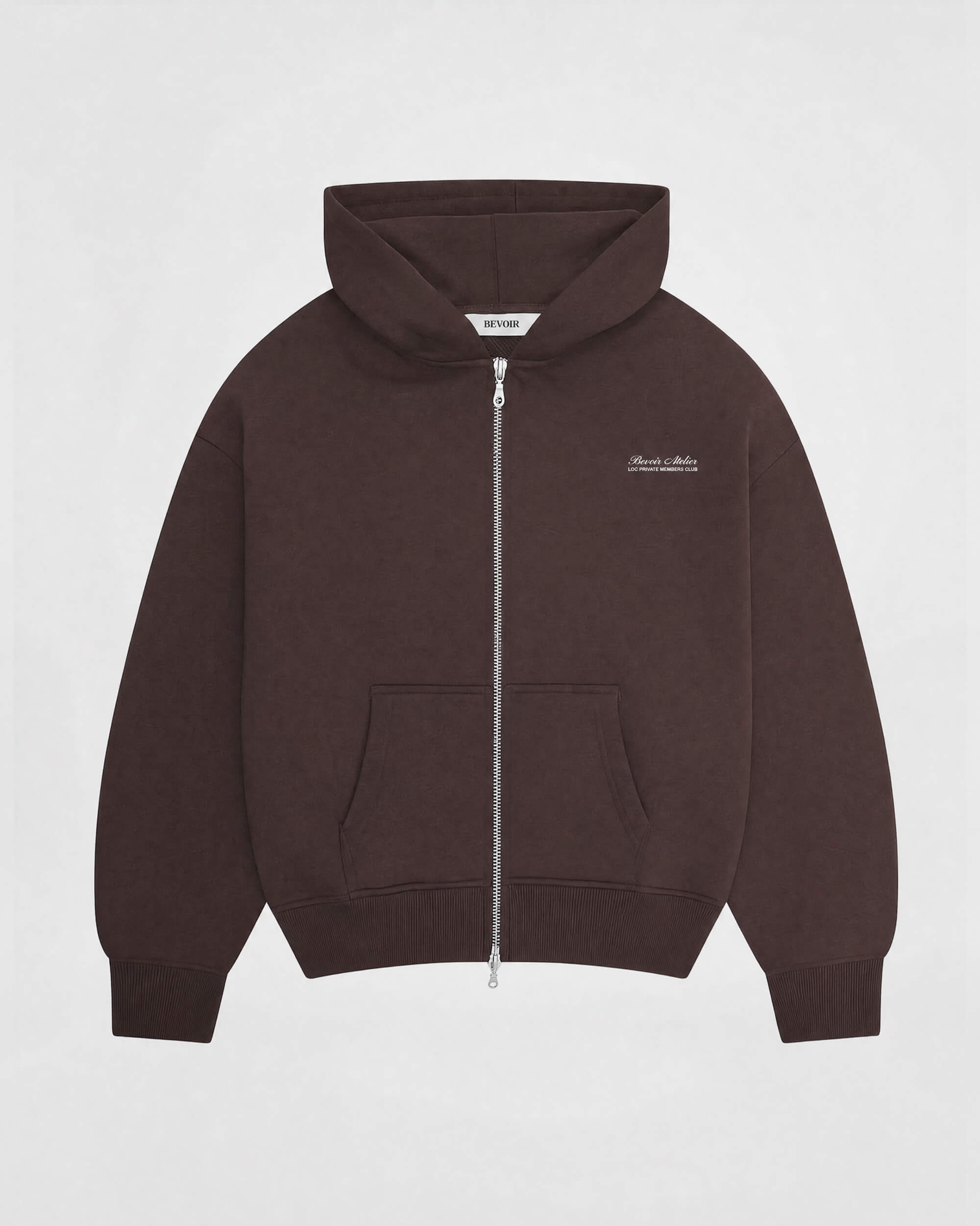 Zip Hoodie - Brown