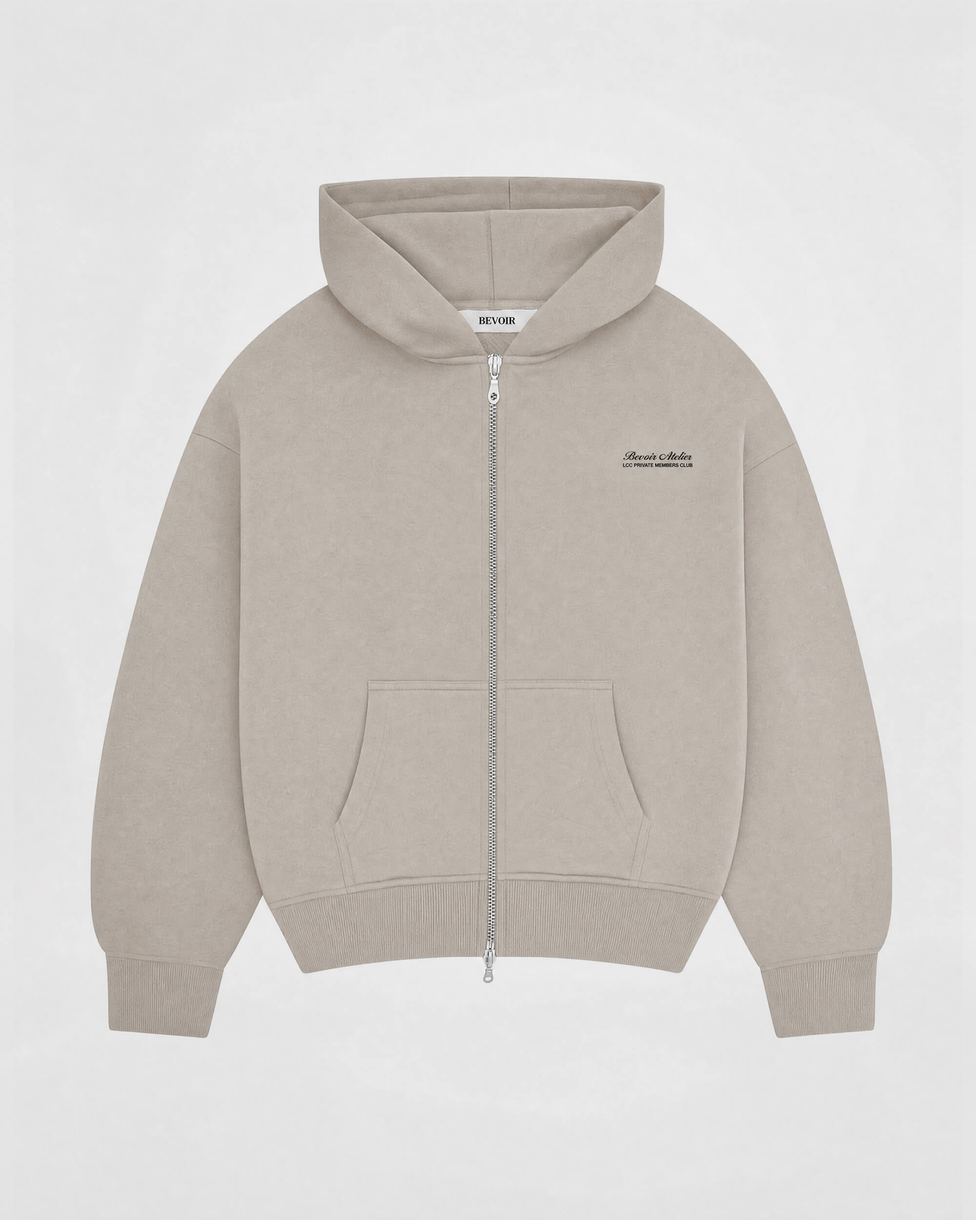 Zip Hoodie - Latte Beige