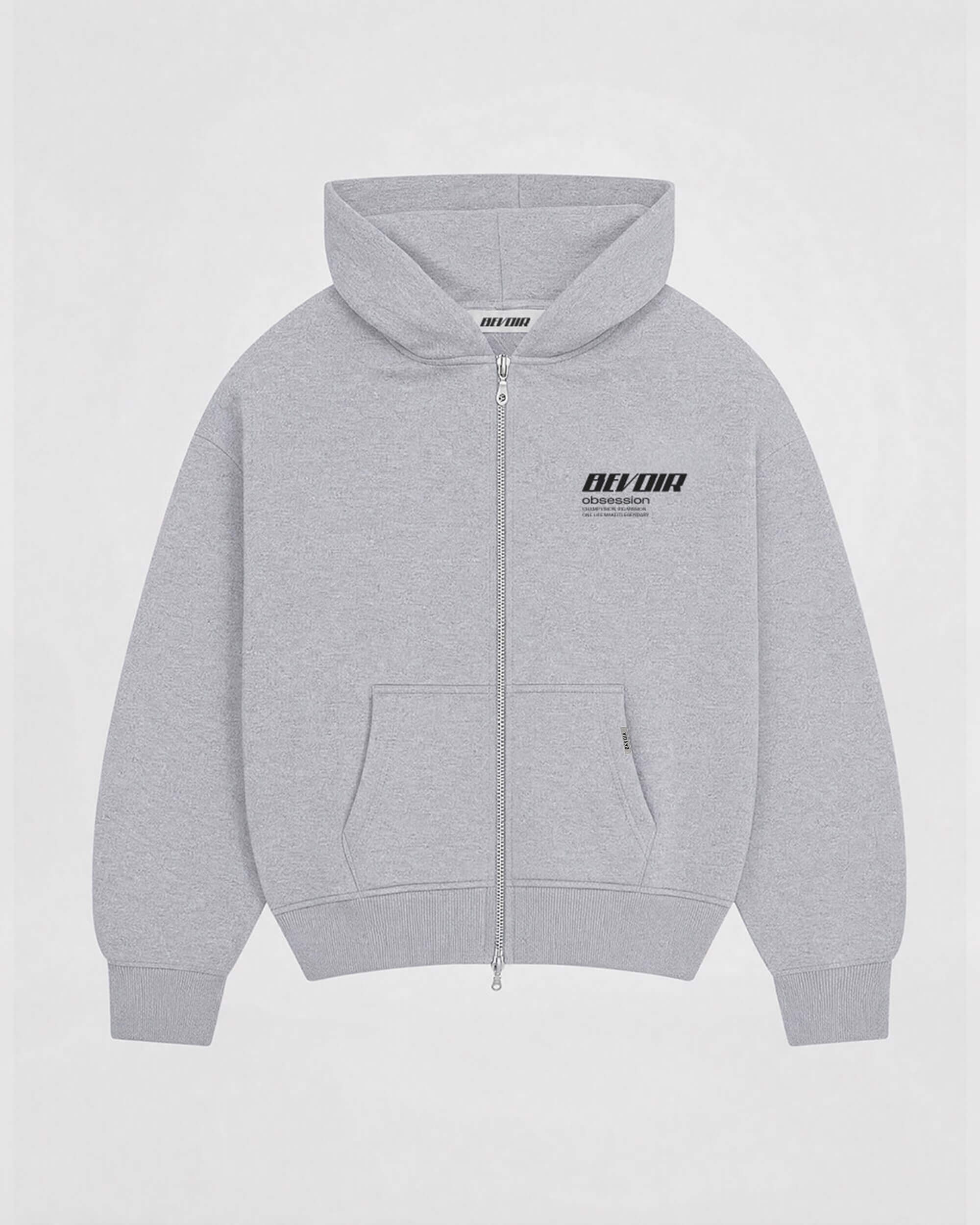 Zip Hoodie - Grey