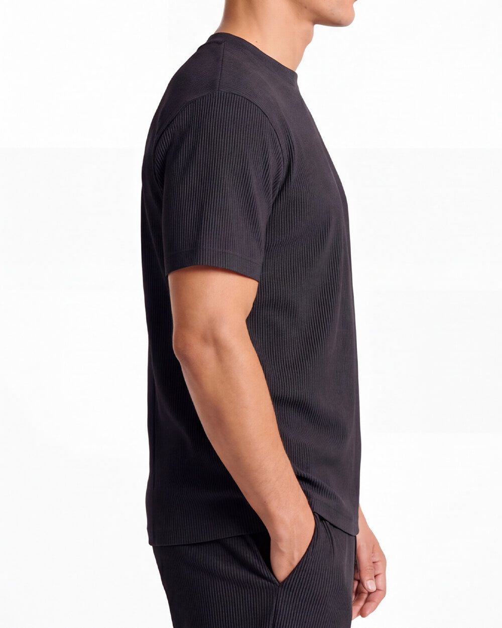 Milan Pleated T-Shirt - Black
