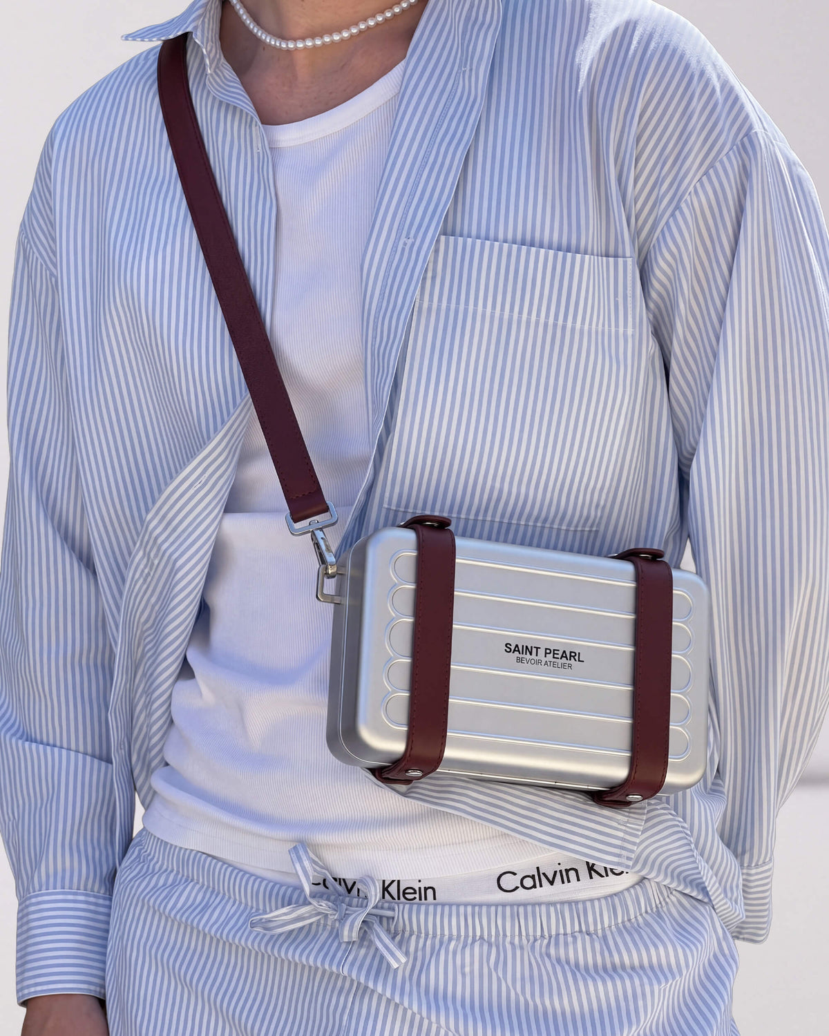 Saint Pearl Cross-Body Bag - Brown