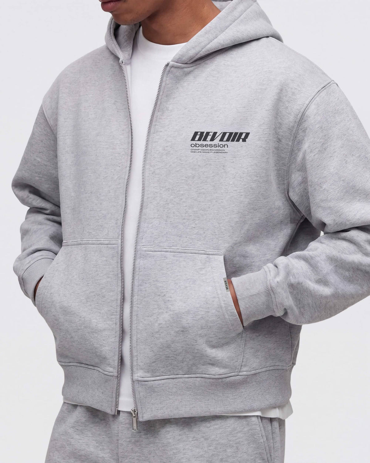 Zip Hoodie - Grey