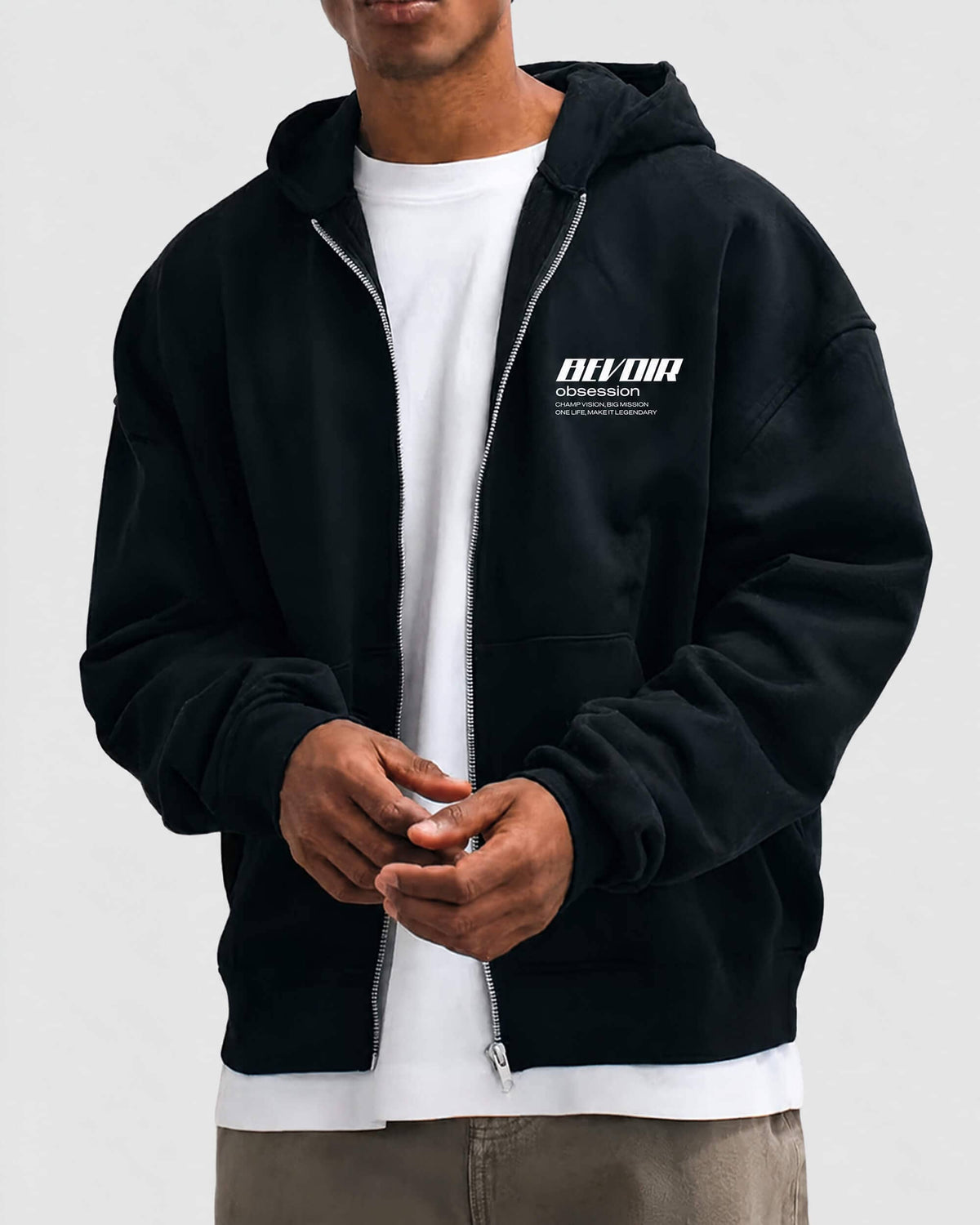 Zip Hoodie - Black